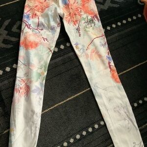 Mother Multicolor Floral Jeans